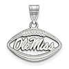 Univ. of Mississippi 3/4in Ole Miss Football Pendant Sterling Silver
