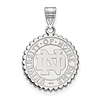 14k White Gold 3/4in University of Notre Dame Crest Pendant