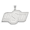 Sterling Silver 1in Oklahoma State University OSU Pendant