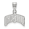 Sterling Silver 1/2in Ohio State University Arched Pendant