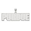 10k White Gold Purdue University Large Pendant