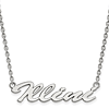 Sterling Silver University of Illinois Illini Pendant with 18in Chain
