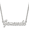 Sterling Silver Gamecocks 18in Necklace