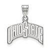 14kt White Gold Ohio State University Arched Pendant