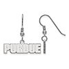 Sterling Silver Purdue University Extra Small Dangle Earrings