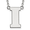 University of Iowa Block I Necklace Sterling Silver