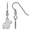 Sterling Silver University of Kansas Extra Small Dangle Earrings