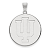 Sterling Silver 1in Indiana University Round Pendant