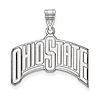 Sterling Silver 3/4in Ohio State University Arched Pendant