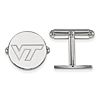 Sterling Silver Round Virginia Tech Cuff Links