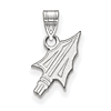 Sterling Silver 1/2in Florida State University Arrowhead Pendant