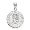 Sterling Silver 3/4in Texas Tech University Crest Disc Pendant