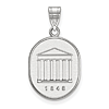 Sterling Silver 3/4in University of Mississippi Oval Crest Pendant