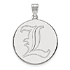 Sterling Silver 1in University of Louisville L Round Pendant