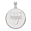 Sterling Silver 1in University of Virginia Round Pendant