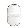 14k White Gold Purdue University Dog Tag