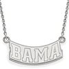 Sterling Silver 1/2in BAMA Pendant with 18in Chain