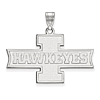 University of Iowa Hawkeyes Pendant 3/4in Sterling Silver