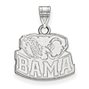 Sterling Silver 1/2in University of Alabama Big Al BAMA Pendant