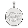 10kt White Gold 1in University of Florida Round Pendant