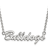 University of Georgia Bulldogs Script Necklace Sterling Silver