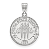 Sterling Silver 3/4in Florida State University Crest Disc Pendant