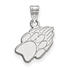 Sterling Silver 1/2in University of Wisconsin Badger Paw Pendant
