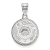 Sterling Silver 5/8in University of Wisconsin Crest Pendant