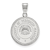 Sterling Silver 3/4in University of Wisconsin Crest Disc Pendant