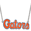 Silver University of Florida Gators Enamel Pendant with 18in Chain