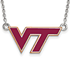 Sterling Silver Virginia Tech Small Enamel Necklace