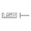 Louisiana State University LSU Earrings Extra Small 14k White Gold