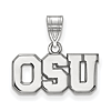 10kt White Gold 3/8in Ohio State University OSU Pendant