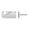 LSU TIGERS Extra Small Post Earrings 10k White Gold