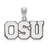 14kt White Gold 1/2in Ohio State University OSU Pendant