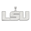 10kt White Gold Extra Large Louisiana State University LSU Pendant