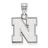 Sterling Silver 1/2in University of Nebraska N Pendant
