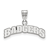 14kt White Gold University of Wisconsin BADGERS Pendant 