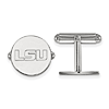Sterling Silver Louisiana State University Round Cuff Links