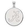 Sterling Silver 1in University of Alabama Round Pendant