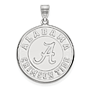 Sterling Silver 1in University of Alabama Crimson Tide Round Pendant