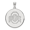 Sterling Silver 1in Ohio State University Disc Pendant