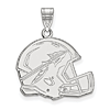 14k White Gold 3/4in Florida State Univ. Arrow Football Helmet Pendant