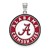 Silver 1in University of Alabama Crimson Tide Round Enamel Pendant