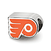 Sterling Silver Philadelphia Flyers Bead with Orange Enamel