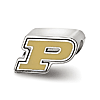 Sterling Silver Purdue University P Enameled Bead