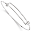 Sterling Silver Adjustable Wire Bangle Bracelet
