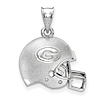 Sterling Silver 3/4in University of Georgia Football Helmet Pendant
