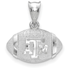 Sterling Silver Texas A&M University 3-D Football Pendant
