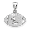 University of Mississippi Ole Miss Football Pendant Sterling Silver